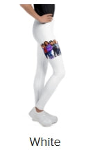 KU Crew Youth Leggings - White